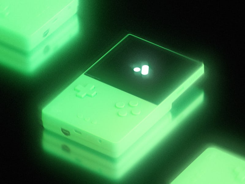 The Analogue Pocket “Glow in The Dark” has a glow that lasts 8 hours.