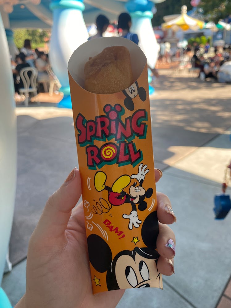 I tried the spring roll from Tokyo Disneyland. 