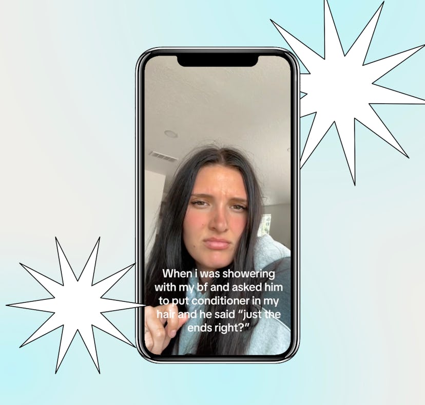 Screenshot of "Someone cooked here" TikTok trend