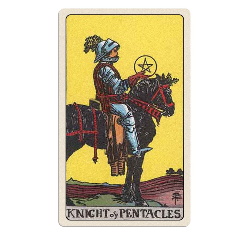 In this tarot reading for September 2023, your action is represented by the Knight of Pentacles.