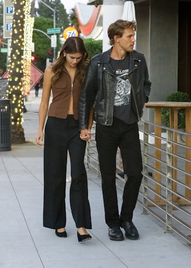 Kaia Gerber and Austin Butler seen in Los Angeles, California on August, 29th, 2023.
