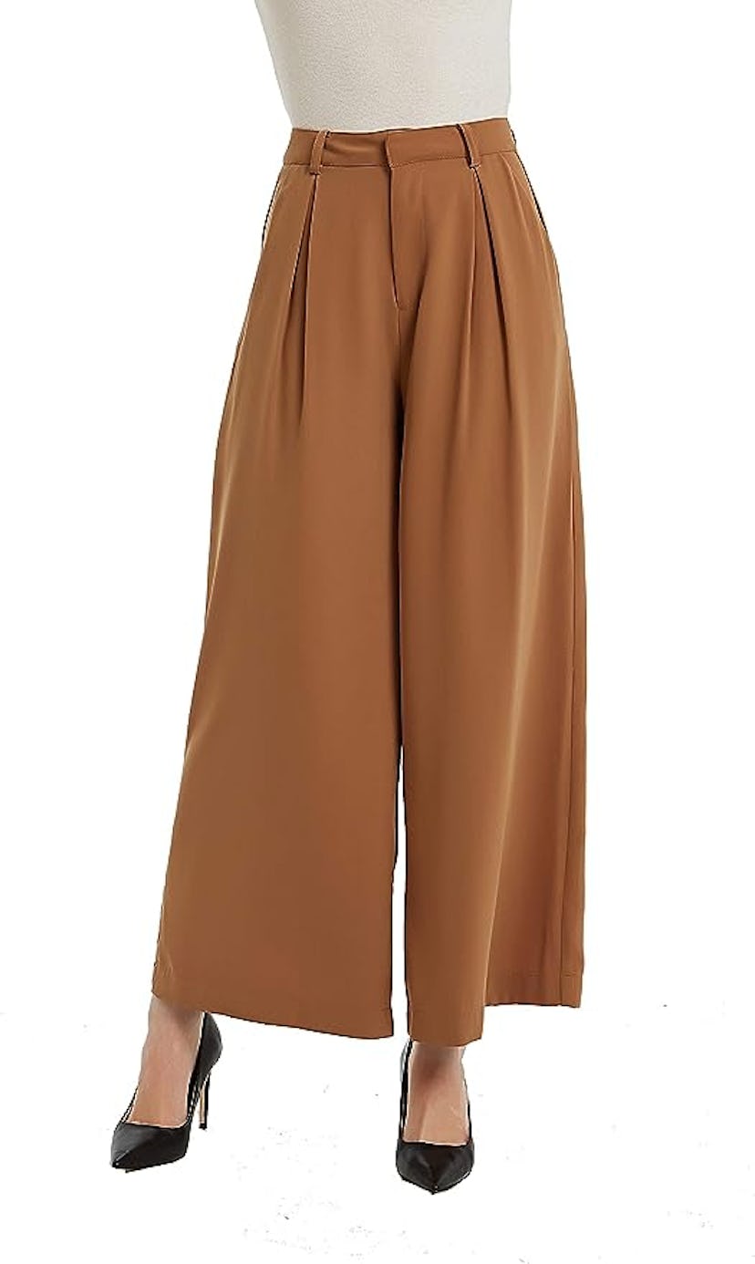 Tronjori High Waist Palazzo Dress Pants