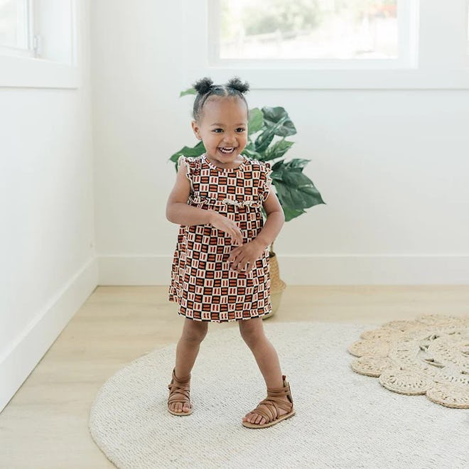 Tukula Ruffle Dress, a great fall photoshoot outfit for babies