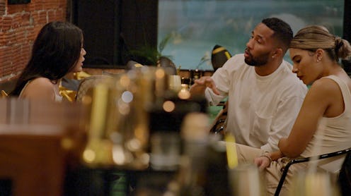 Monica Rodriguez, Josh Demas, and Jackelina Bonds on 'Love Is Blind.' Photo via Netflix