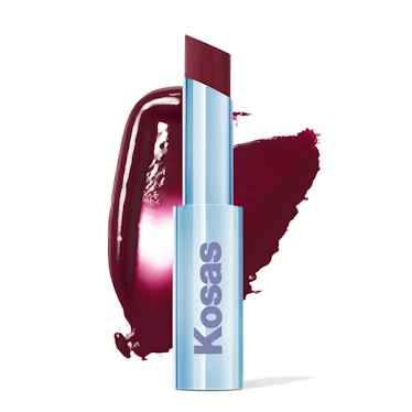 Kosas Wet Stick Moisturizing Shiny Sheer Lipstick with Ceramides in Bikini Blaze