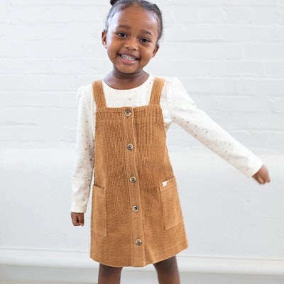 Corduroy Jumper for girls' fall photoshoot outfit ideas