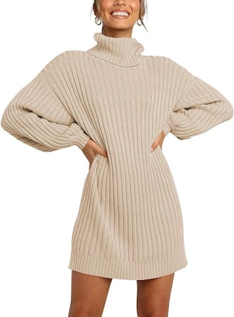 LOGENE Turtleneck Sweater Dress