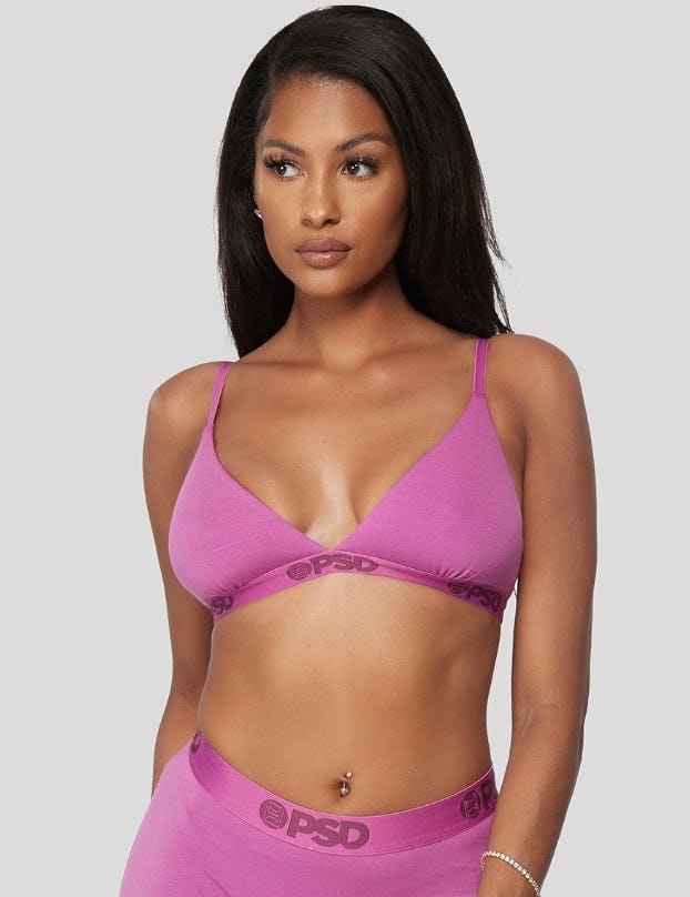 Modal Solids Purple Orchid Triangle Bralette