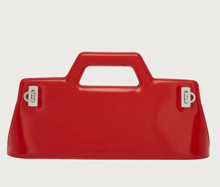 red top handle bag