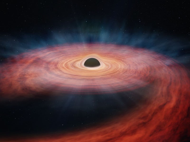 Illustration of the black hole ASASSN-14li.