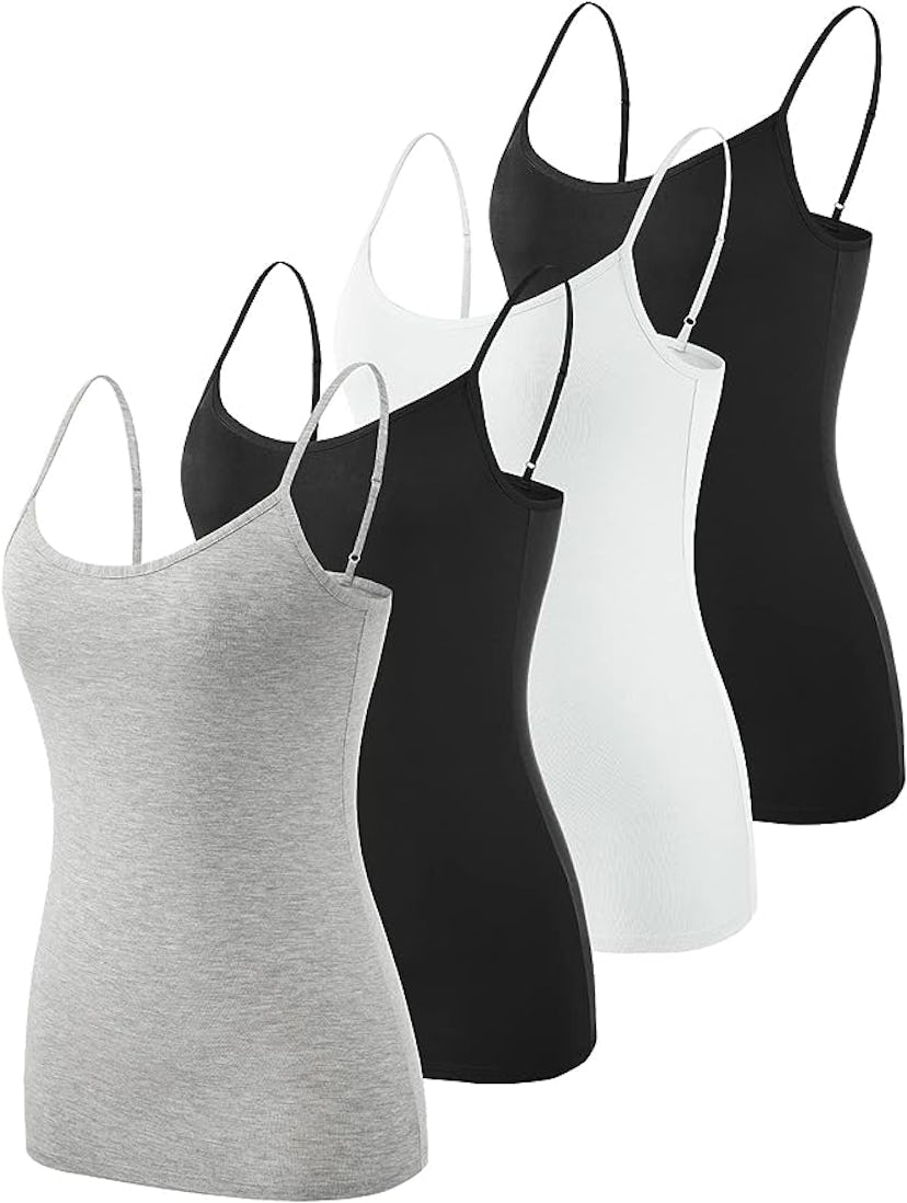 Vislivin Spaghetti Strap Camisole Tops (4-Pack)