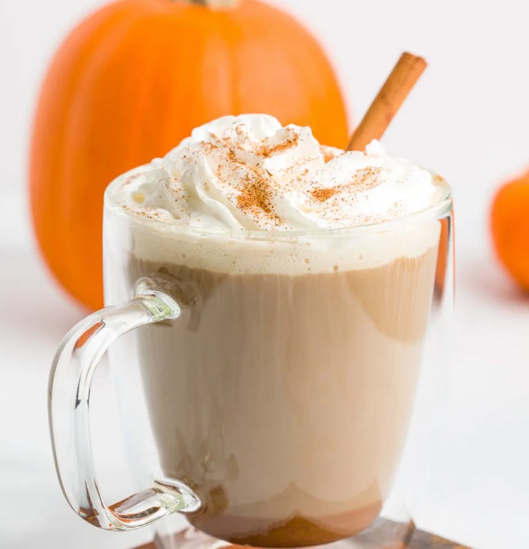 Pumpkin spice latte recipe.