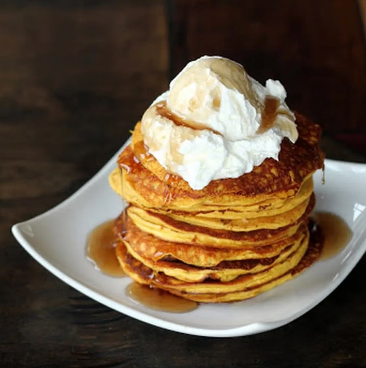 Pumpkin pancake recipe.