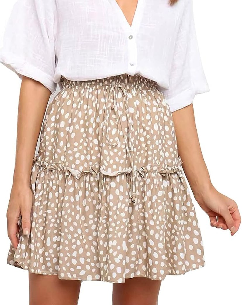 Alelly High Waist Ruffle Mini Skirt