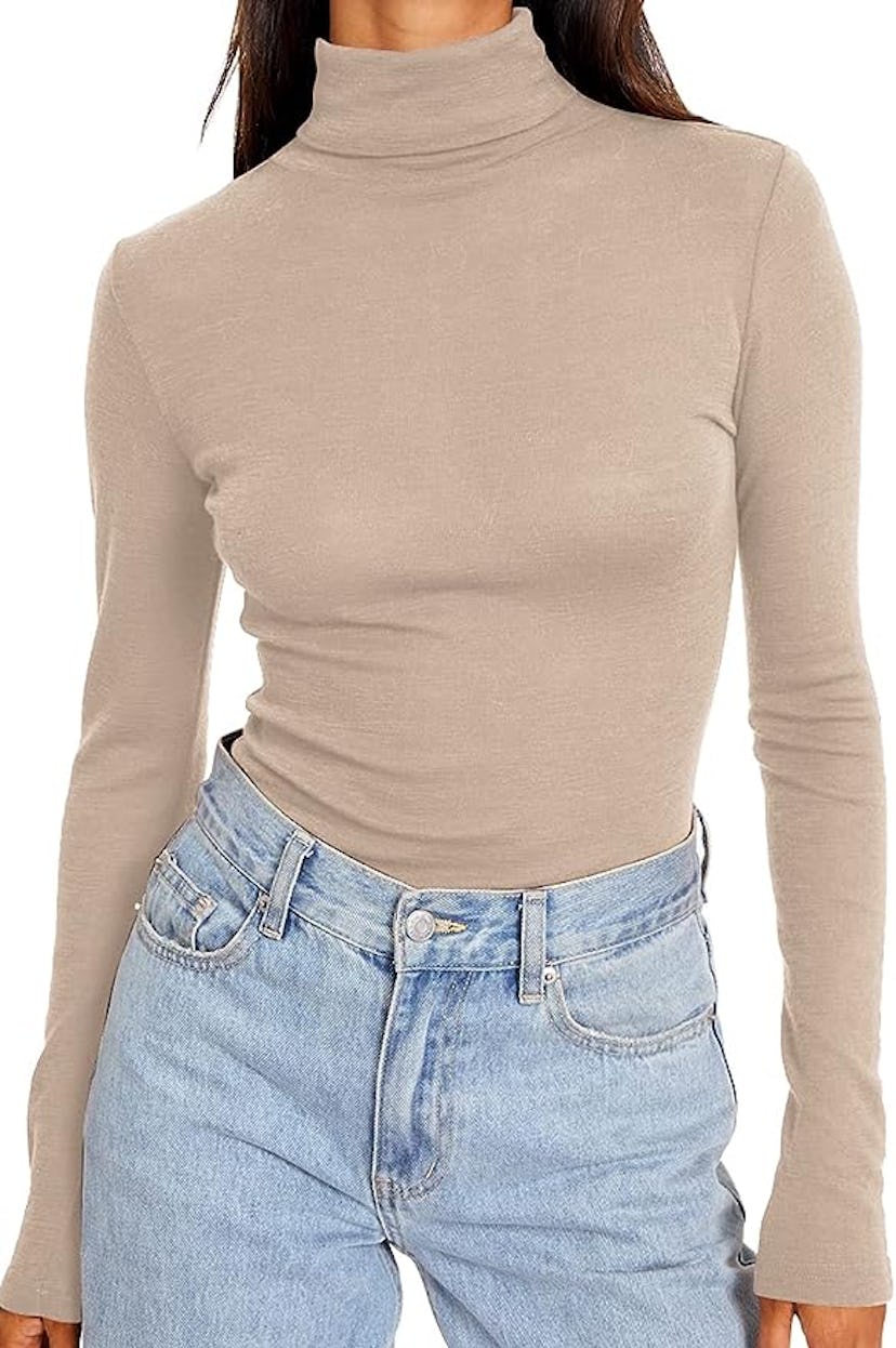 Trendy Queen Long Sleeve Turtleneck Top