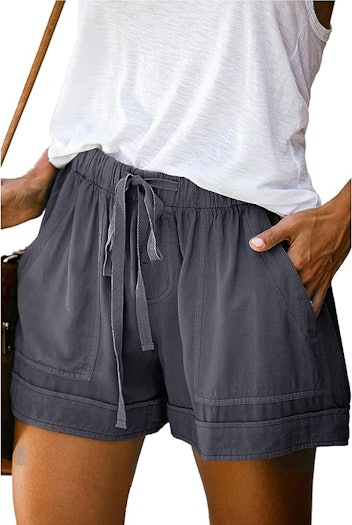 Mosucoirl Lightweight Drawstring Shorts
