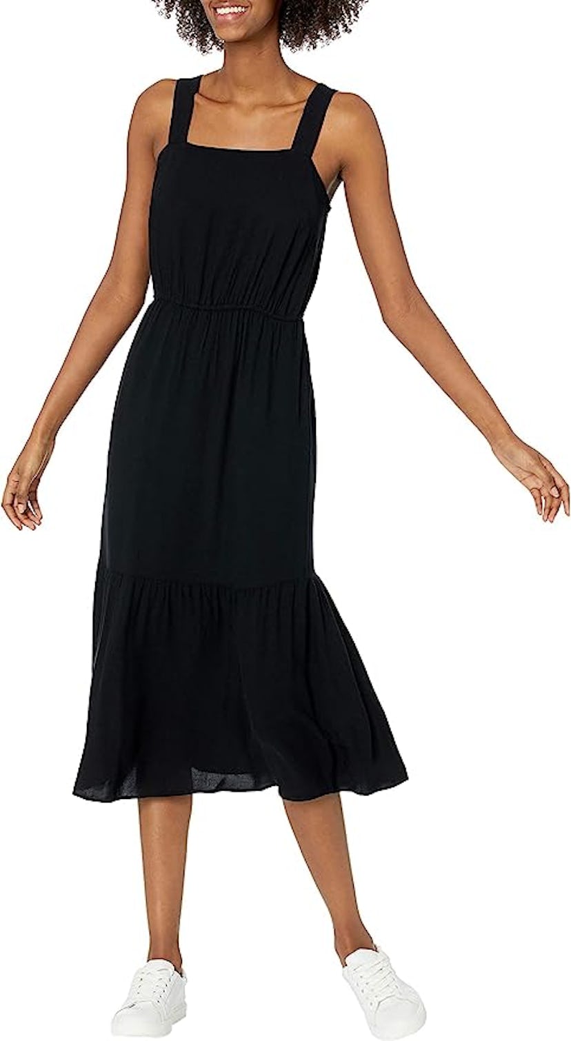 Amazon Essentials Twill Tiered Fit and Flare Dress