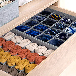 Criusia Sock & Underwear Organizers (3-Pack)