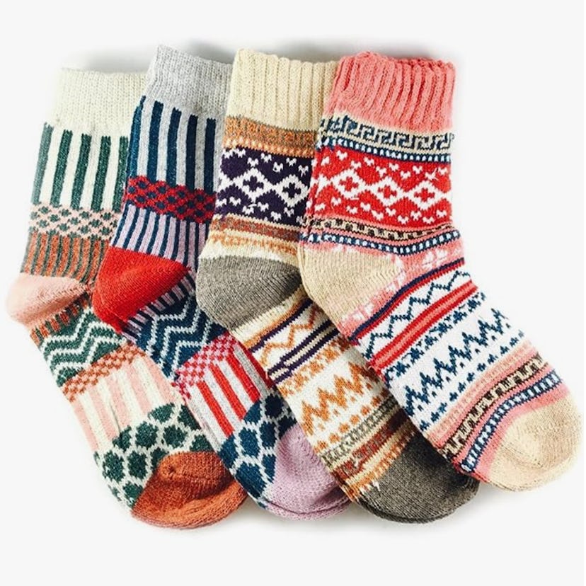 JOYCA & CO. Wool Crew Socks (4-Pack)