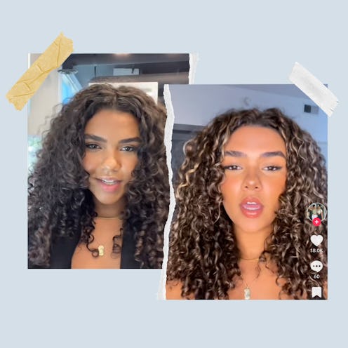 The clouding hair color technique is perfect if you want curly hair with balayage highlights.