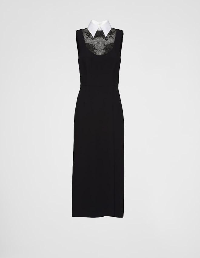 Cady Midi Dress with Lace Inserts