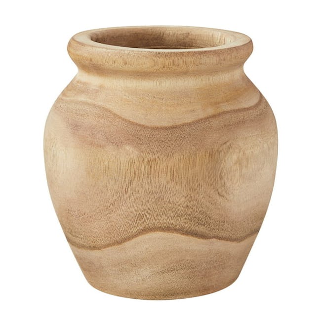 7" Natural Wood Vase