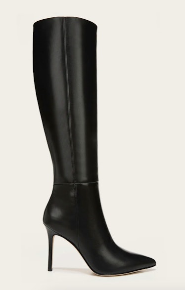 black leather boot