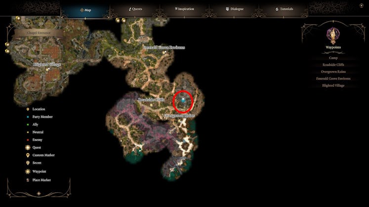 Baldur's Gate 3 map