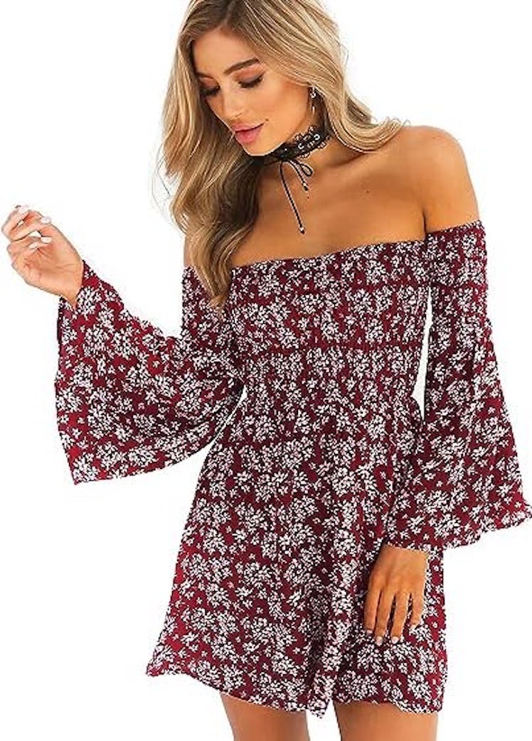 ONEYIM Off-The-Shoulder Mini Dress
