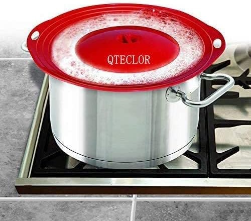QTECLOR Pot Cover Spill Stopper Lid