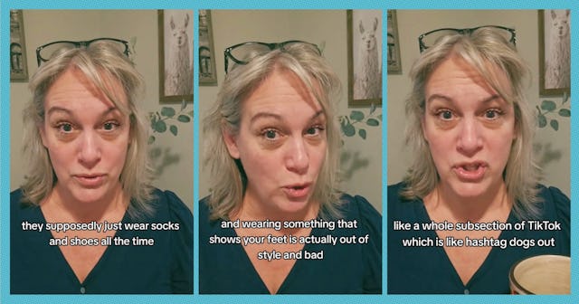 TikToker Kathy Brown talks about Gen Z's aversion to open-toed shoes like flip-flops.