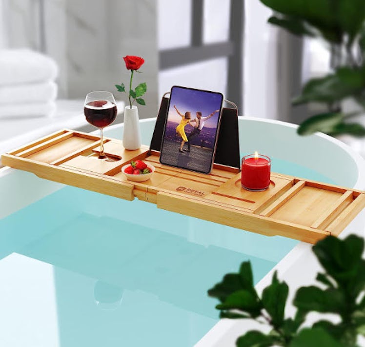 Royal Craft Wood Foldable Bathtub Tray Caddy