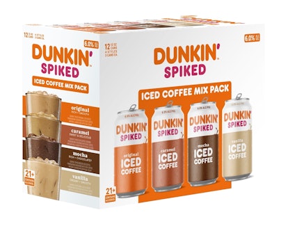 I tried the new alcoholic Dunkin' Spiked Iced Coffees to review Original, Caramel, Mocha, and Vanill...