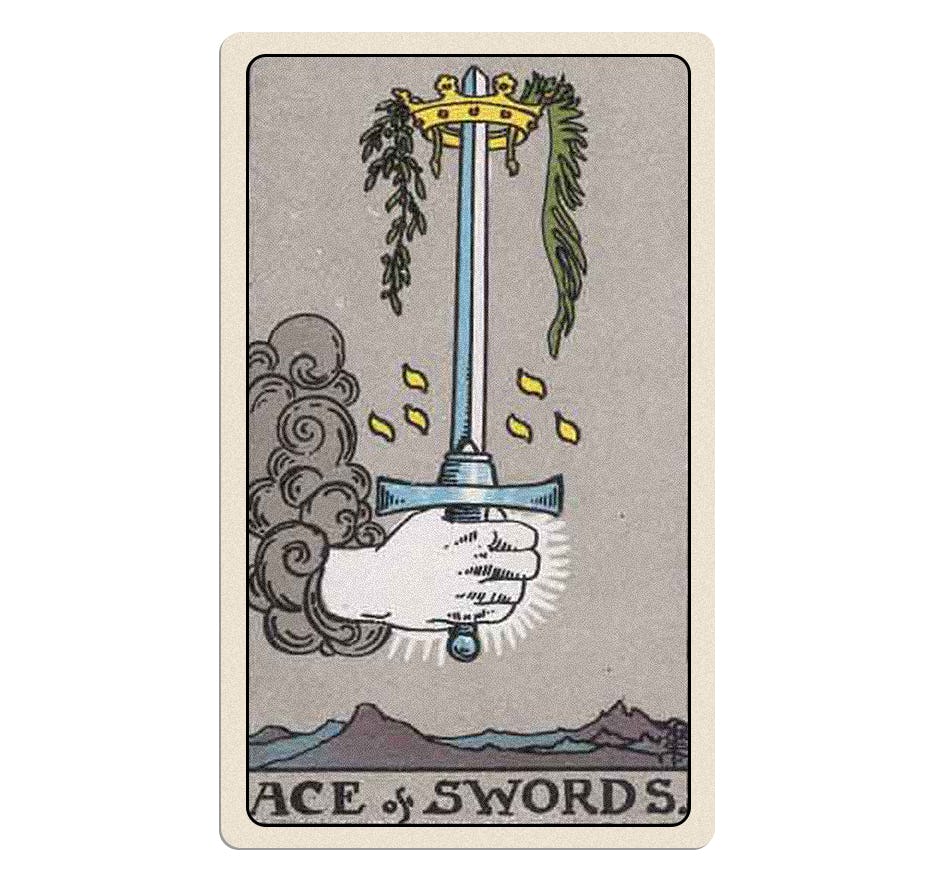 Your fall 2023 tarot reading for love includes the Ace of Swords.