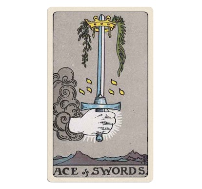 Your fall 2023 tarot reading for love includes the Ace of Swords.