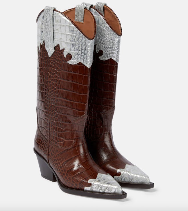 Paris Texas Leather Cowboy Boots