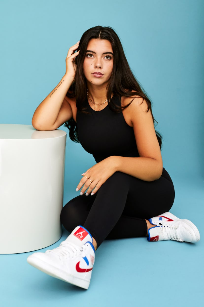 Paralympian swimmer Anastasia Pagonis in a black outfit