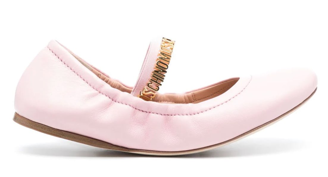 Moschino leather ballerina shoes