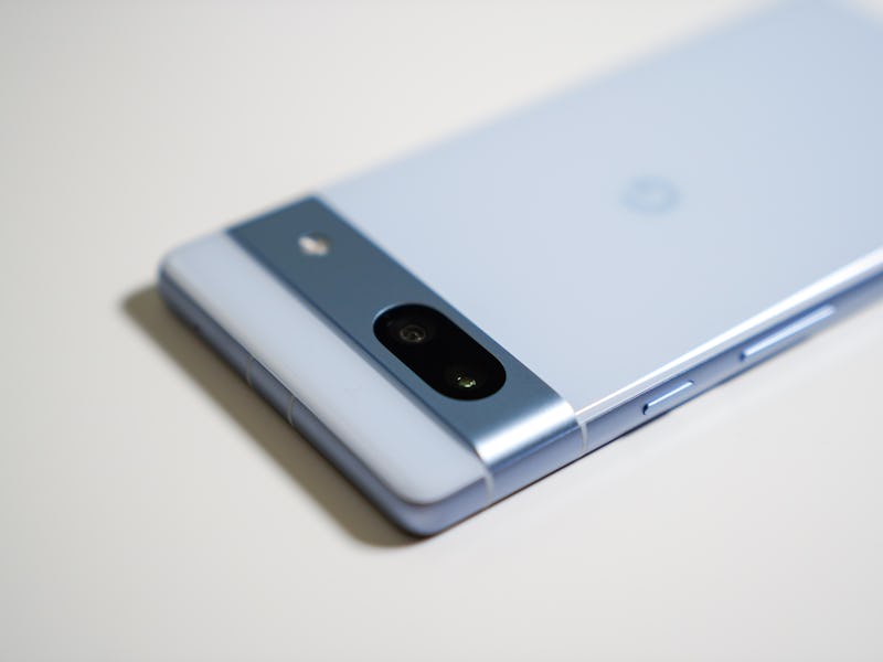 The Google Pixel 7A Android smartphone has dual rear cameras
