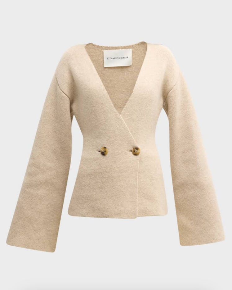 By Malene Birger Tinley Double-Breasted Wool Cardigan