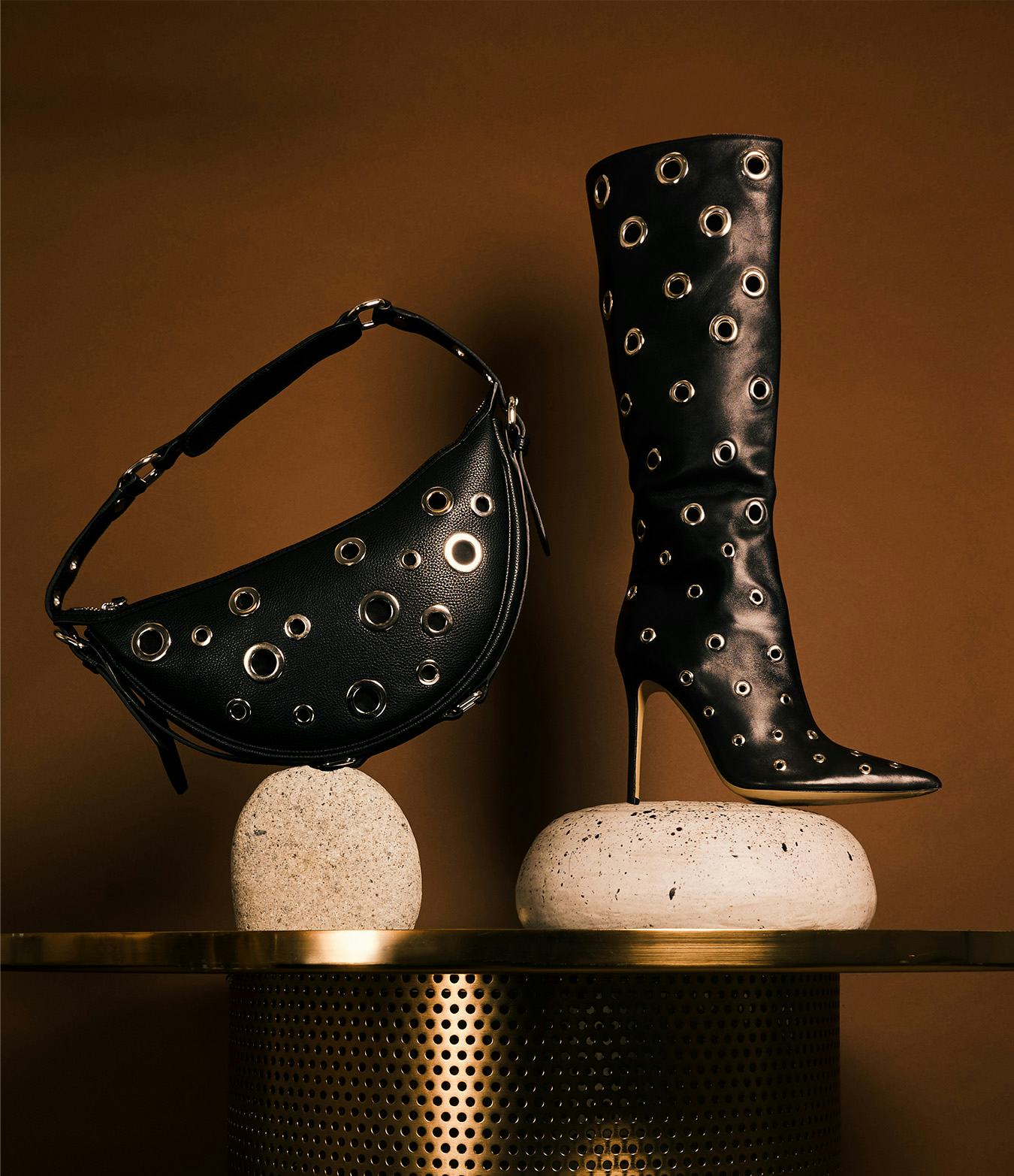 Grommet shoe and bag trends for fall 2023.