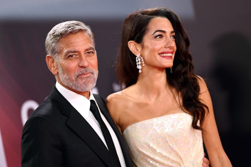 George Clooney and Amal Clooney attend "The Tender Bar" Premiere during the 65th BFI London Film Fes...