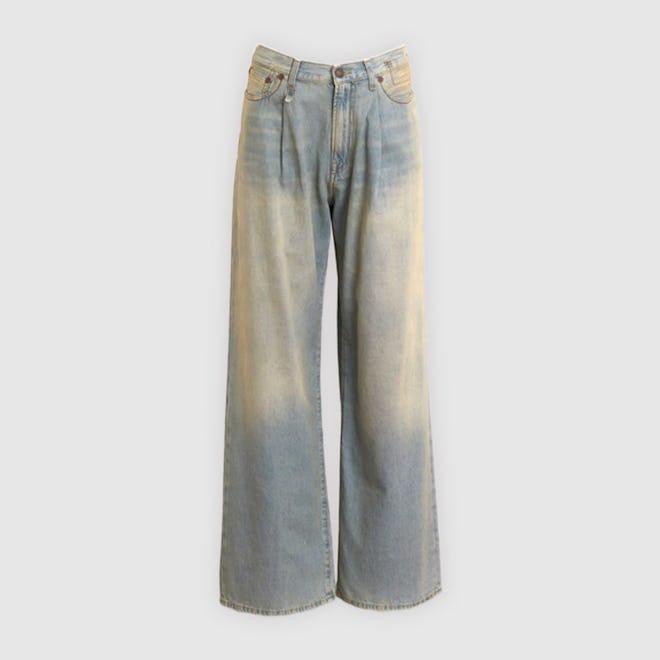 Damon Pleated Wide Leg Jean