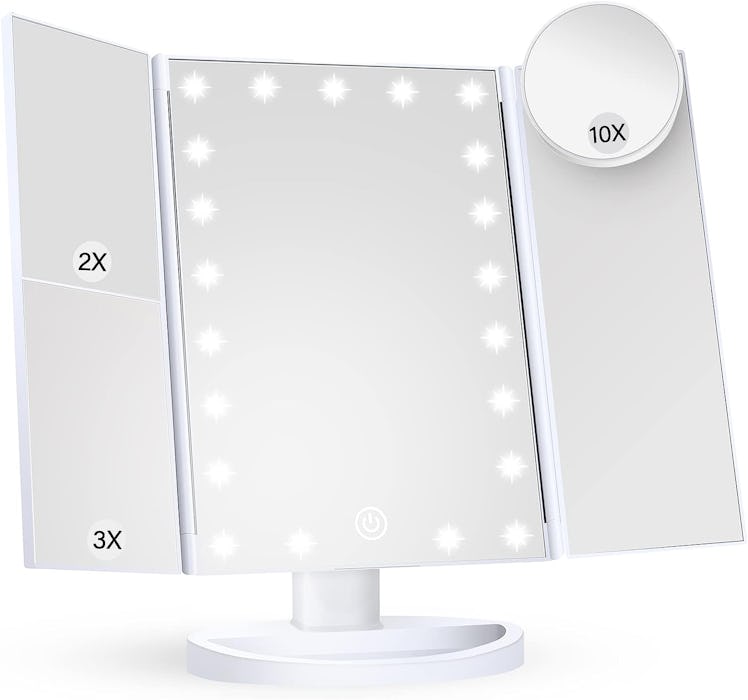 HUONUL Light Up Trifold Vanity Mirror