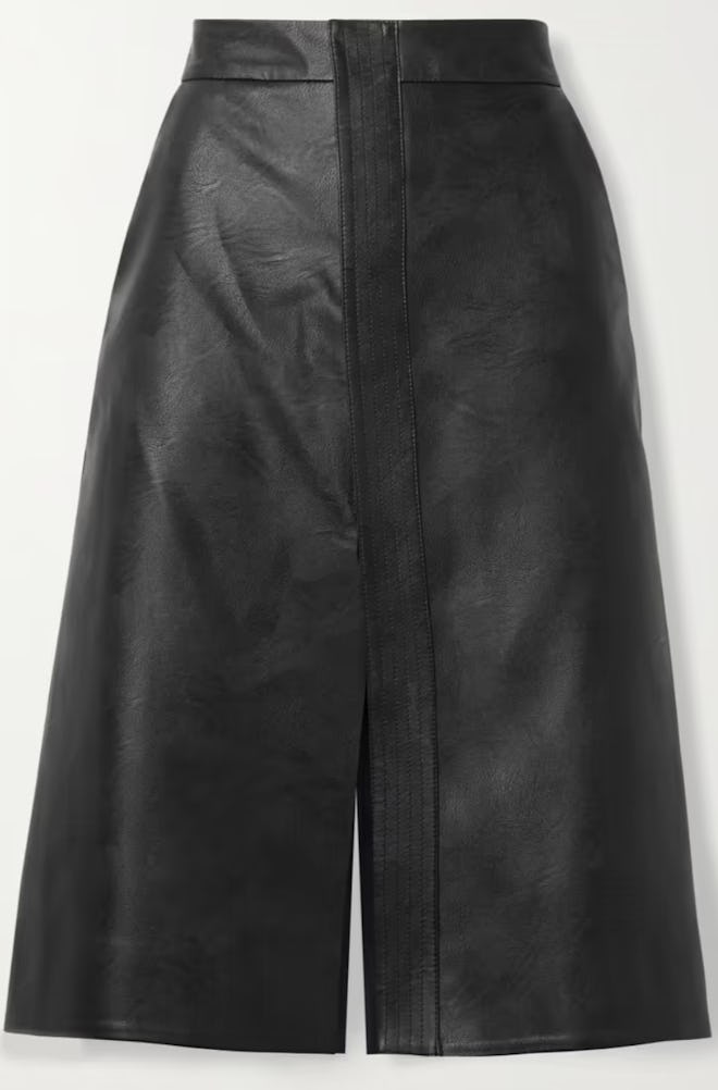 Stella McCartney Leather Midi Skirt 