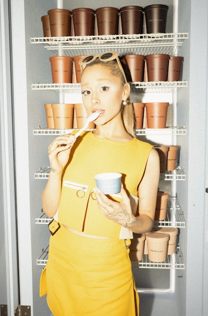 Ariana Grande at her r.e.m. beauty 'Sweetener' Shoppe Pop-Up in NYC.