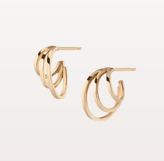 Aurate Mini Deco Triple Hoop Earrings