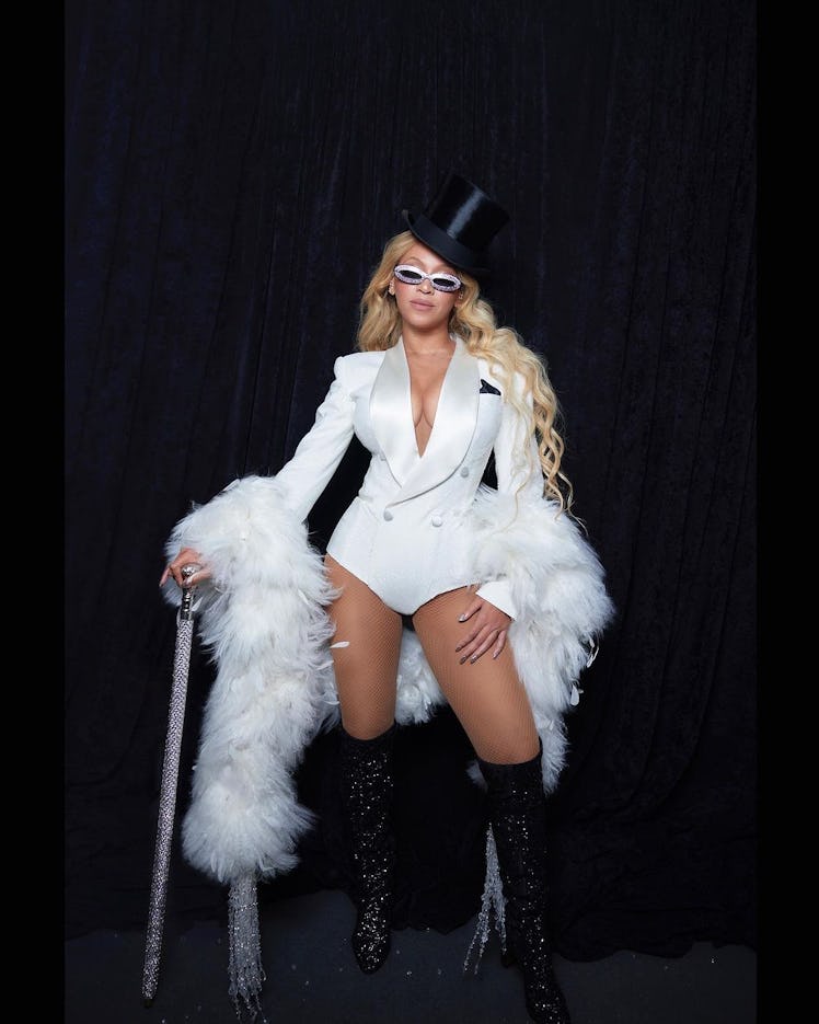 Beyoncé wears a custom Ralph Lauren look during her "Renaissance" world tour.