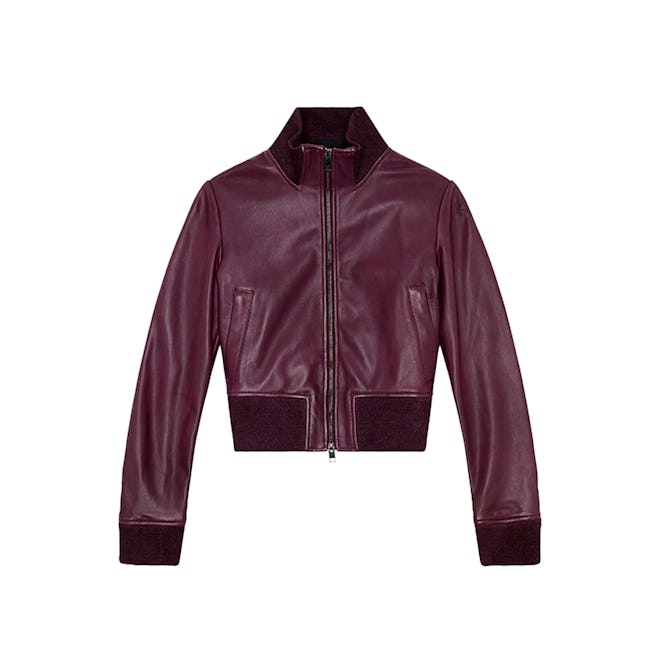 Diesel L-Hung Bomber Jacket in Waxed Leather
