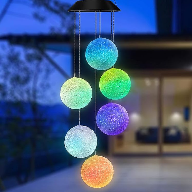 Topspeeder Color Changing Solar Power Wind Chime